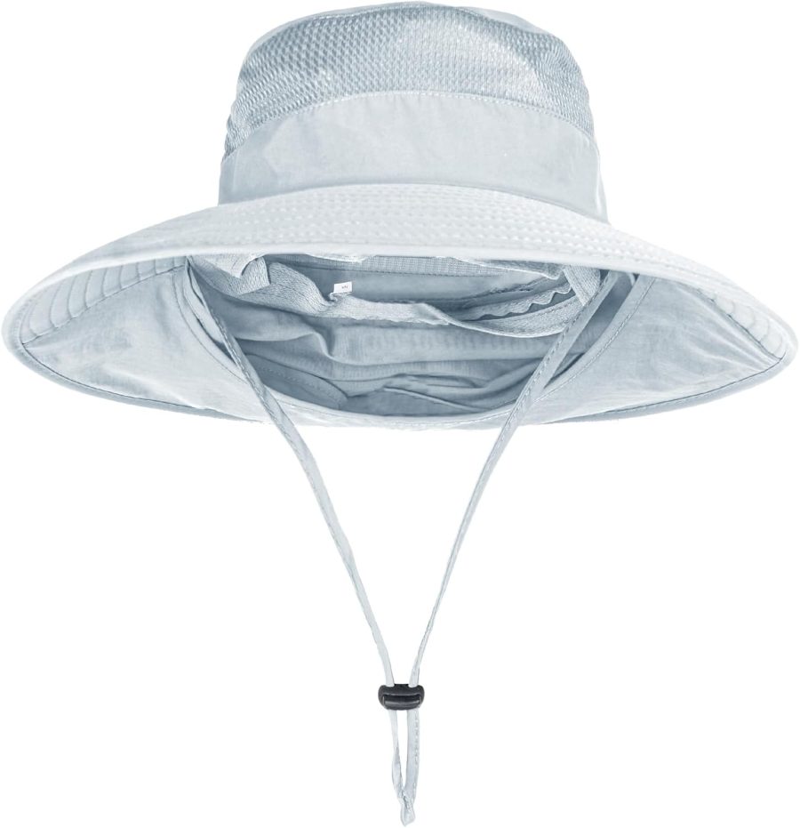 Sun Hats for Men Women Fishing Hat UPF 50+ Breathable Wide Brim Bucket Hats Summer UV Protection Safari Hat with Neck Flap - Image 2